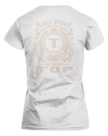 All Men Are Created Equal Cool Logo Shirt TOP M1-60 / Women's Standard T-Shirt / white
