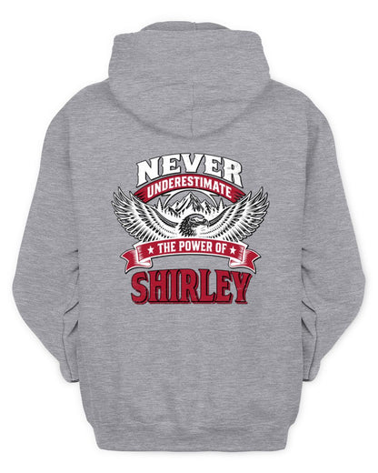 Never Underestimate Your Name Eagle Mountain Shirt SHIRLEY M1-61 / Unisex Hoodie / sport grey