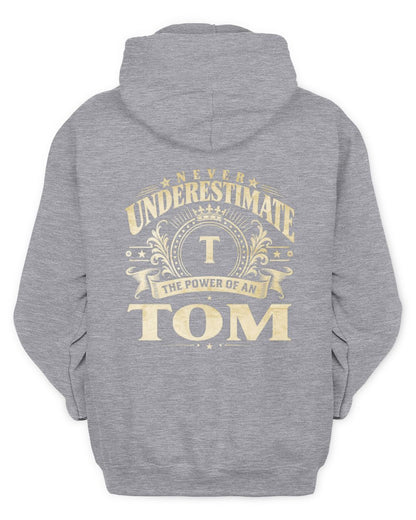 Never Underestimate Your Name Luxury Logo Shirt TOM M1-63 / Unisex Hoodie / sport grey