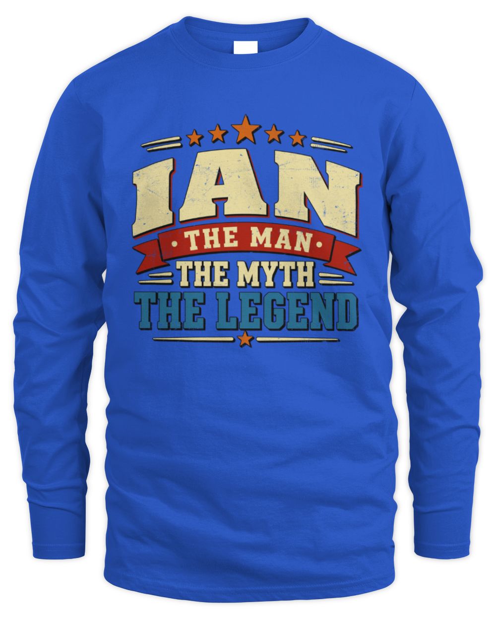 The Man The Myth The Legend Ribbon Vintage T-Shirt IAN M1-56 / Men's Long Sleeved T-Shirt / royal