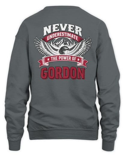 Never Underestimate Your Name Eagle Mountain Shirt GORDON M1-61 / Unisex Sweatshirt / charcoal