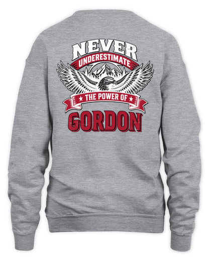Never Underestimate Your Name Eagle Mountain Shirt GORDON M1-61 / Unisex Sweatshirt / sport grey