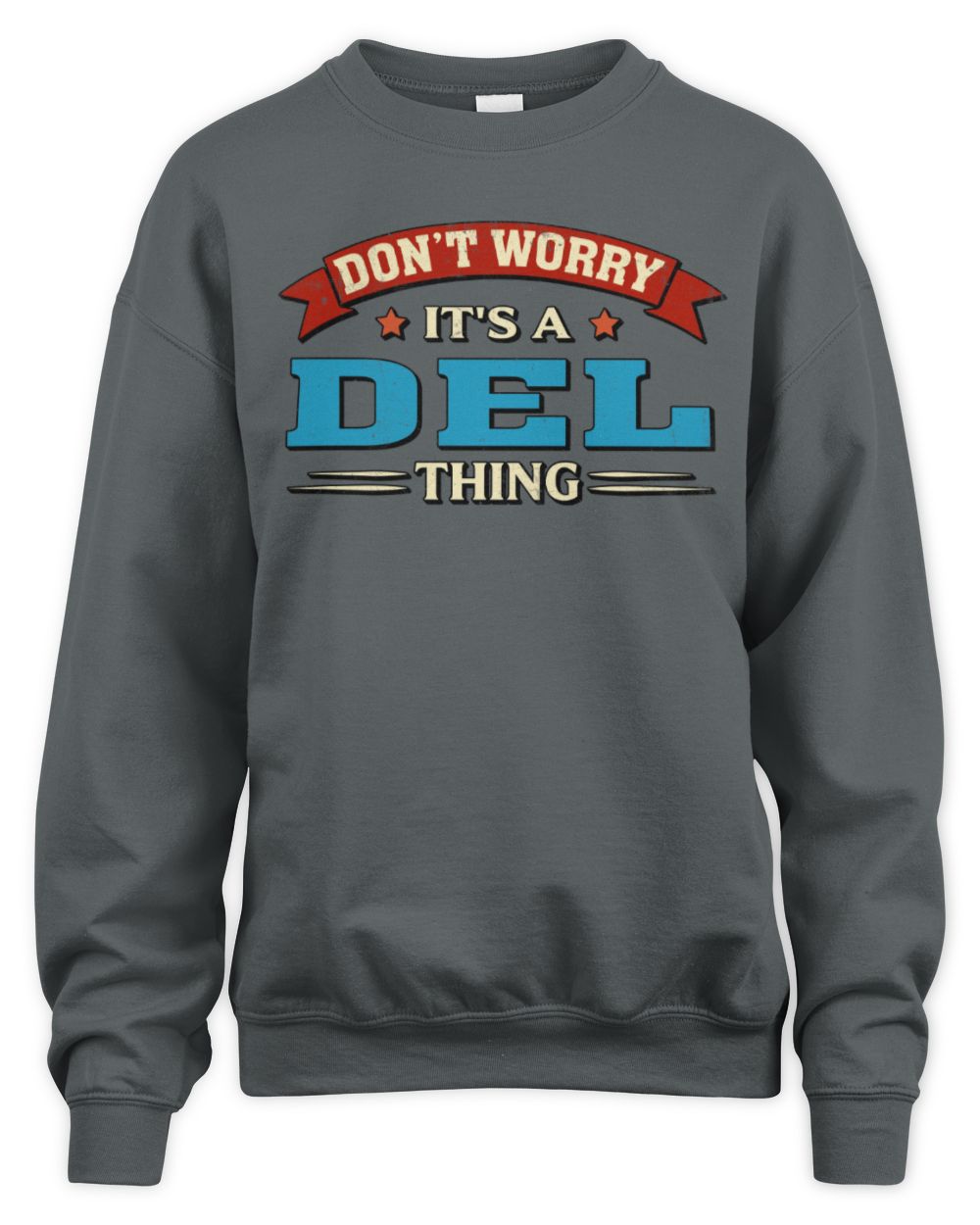 Don't Worry It's a Your Name Thing Funny Retro T-Shirt DEL M1-57 / Unisex Sweatshirt / charcoal