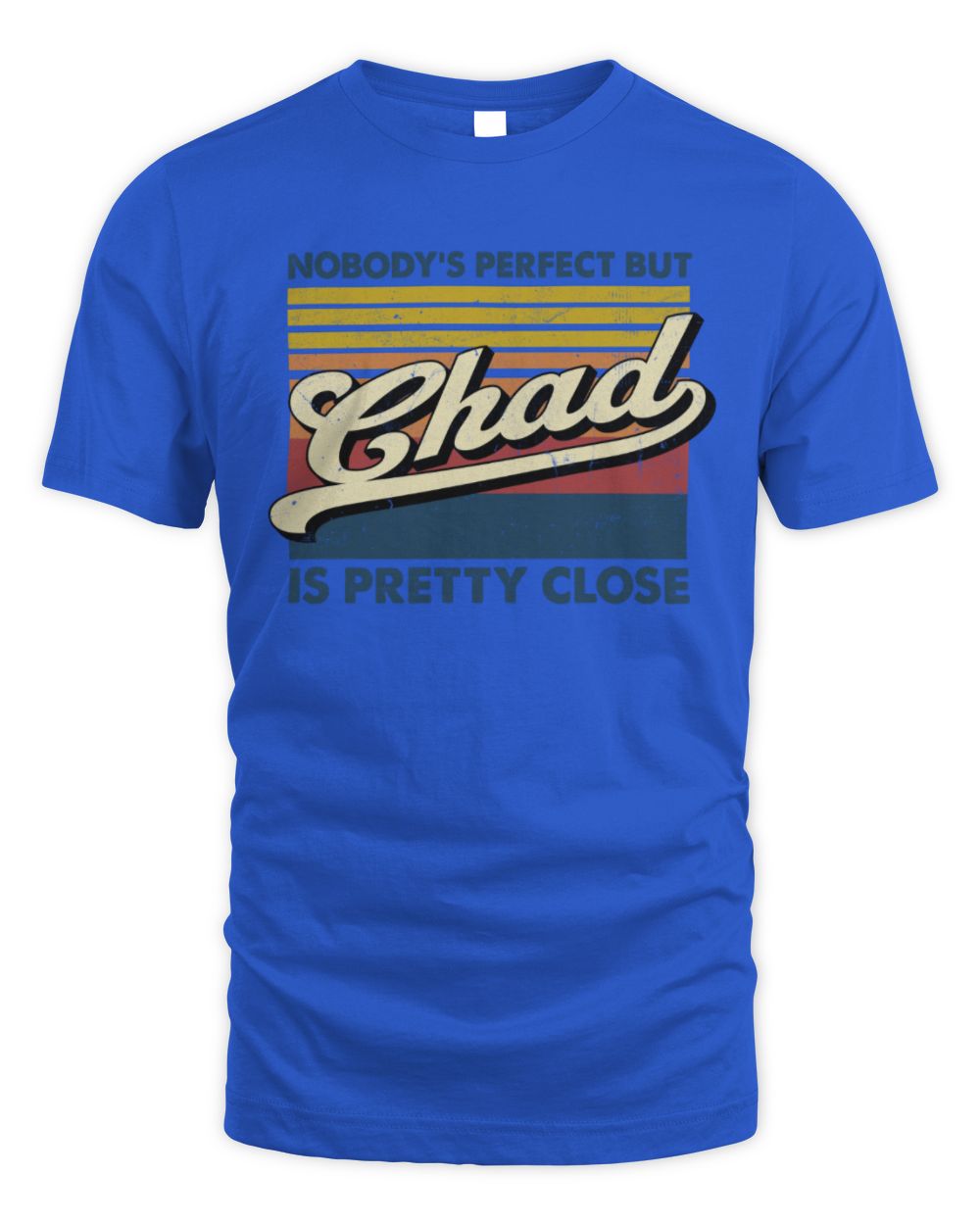 Nobody's Perfect But Your Name Is Pretty Close Retro Shirt CHAD M1-65 / Unisex Standard T-Shirt / royal