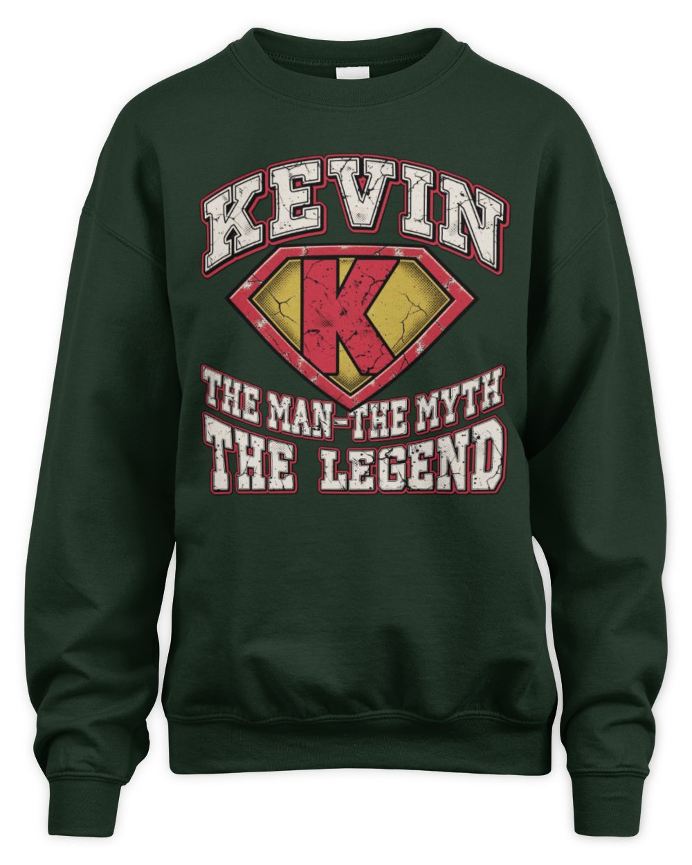 The Man The Myth The Legend Superman Graphic T-Shirt KEVIN M1-74 / Unisex Sweatshirt / forest green