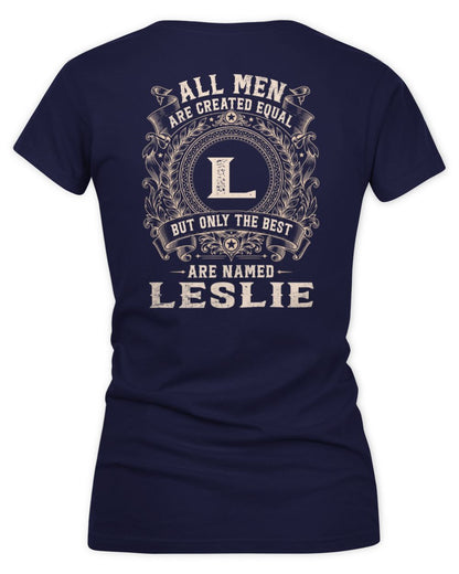 All Men Are Created Equal Cool Logo Shirt LESLIE M1-60 / Women's V-Neck T-Shirt / navy