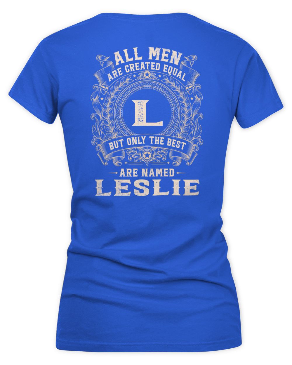 All Men Are Created Equal Cool Logo Shirt LESLIE M1-60 / Women's V-Neck T-Shirt / royal