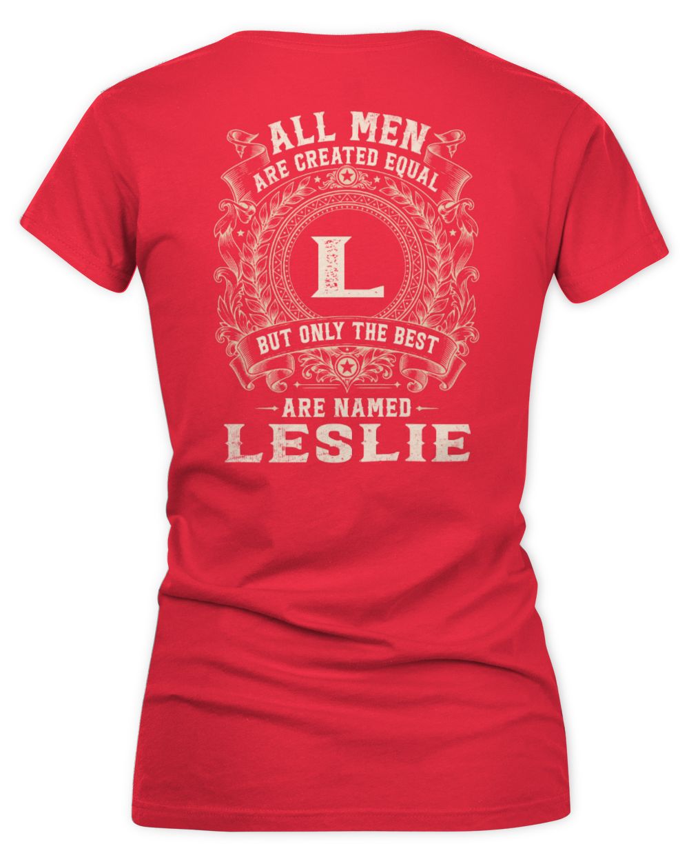All Men Are Created Equal Cool Logo Shirt LESLIE M1-60 / Women's V-Neck T-Shirt / red