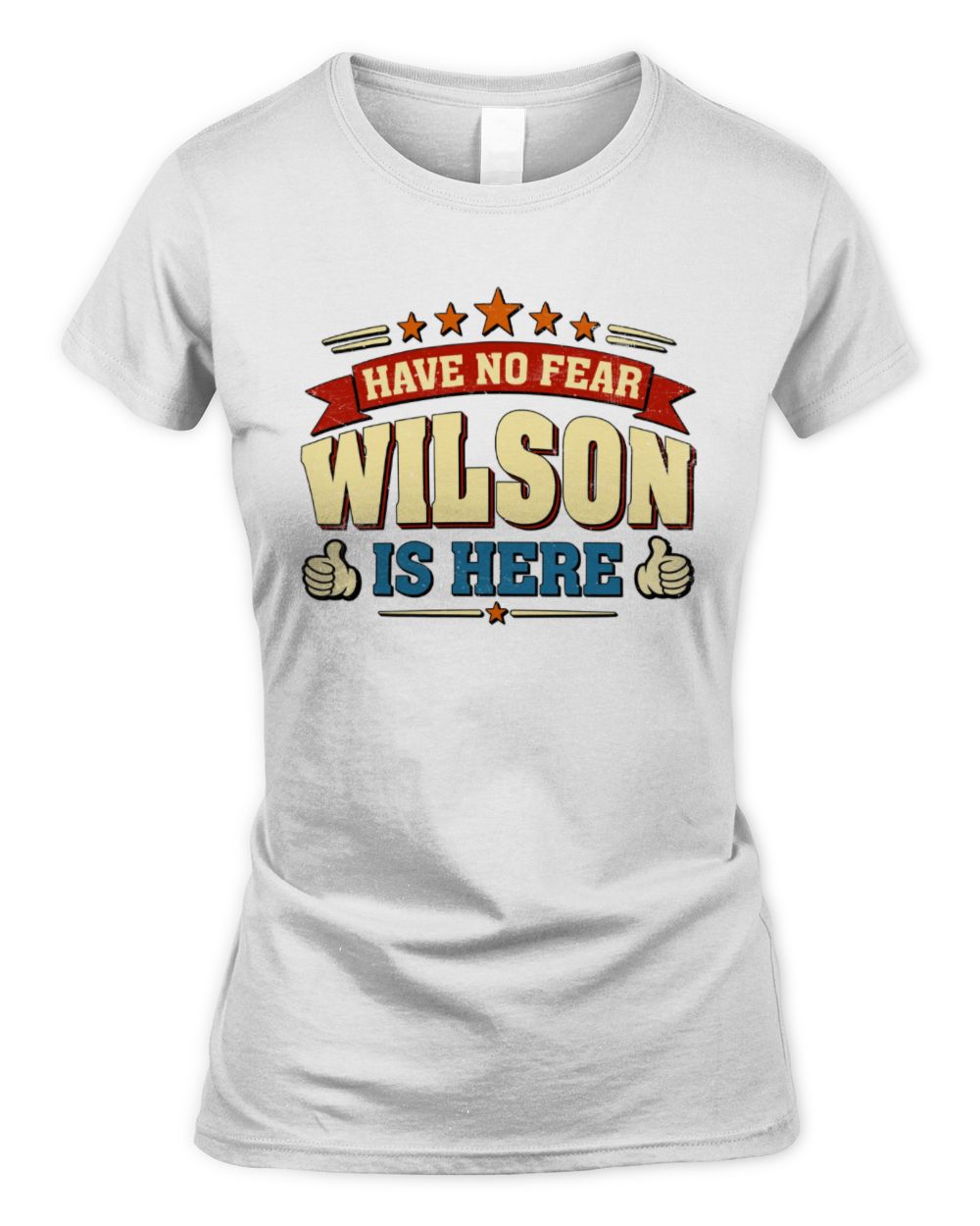 Have No Fear Your Name Is Here Cool Graphic T-Shirt WILSON M1-71 / Women's Standard T-Shirt / white