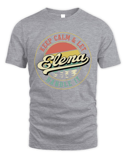 Keep Calm Let Your Name Handle It Retro T-Shirt ELENA M1-54 / Unisex Standard T-Shirt / sport grey