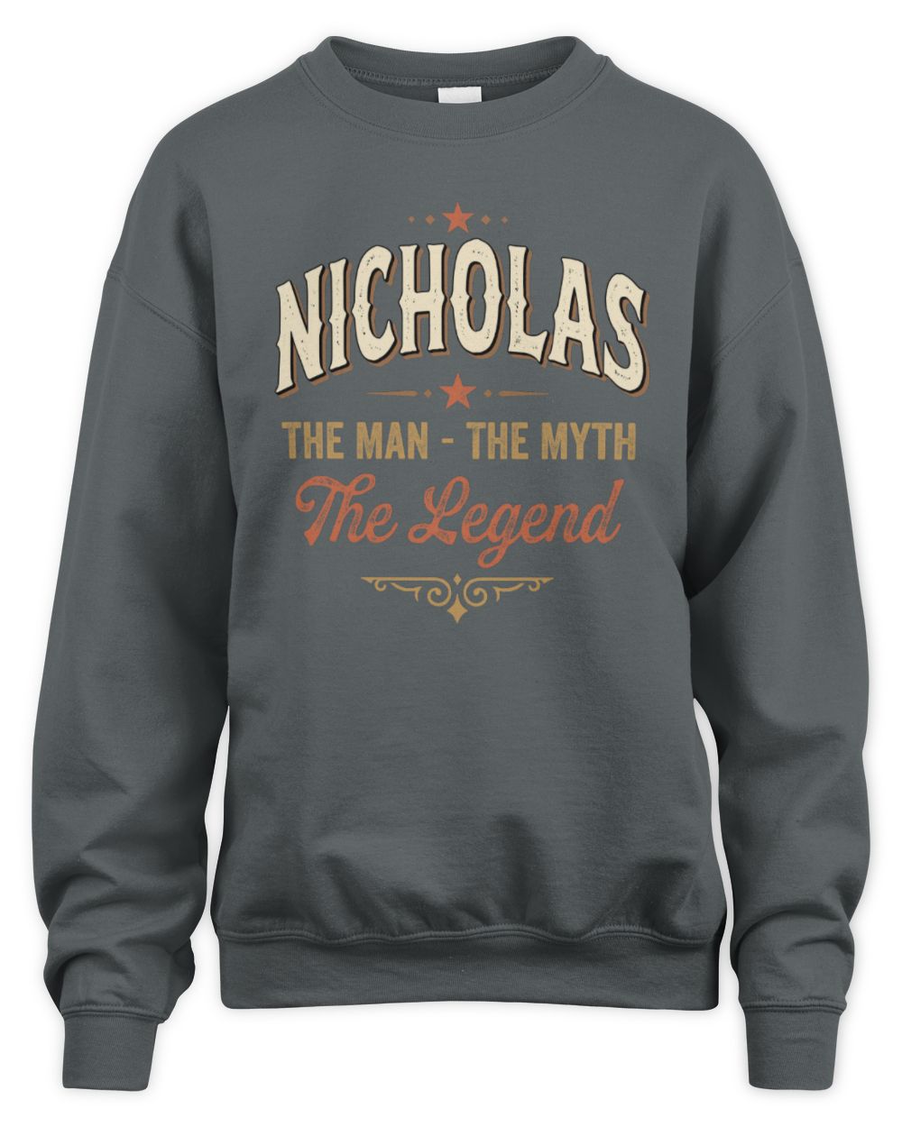 I'm Name I'm Not Rude I Just Have The Balls Funny T-Shirt NICHOLAS M1-77 / Unisex Sweatshirt / charcoal