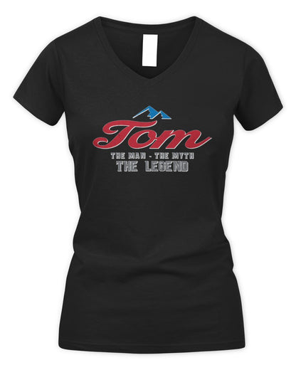 The Man The Myth The Legend Coors Light Beer T-Shirt TOM M1-S84 / Women's V-Neck T-Shirt / black