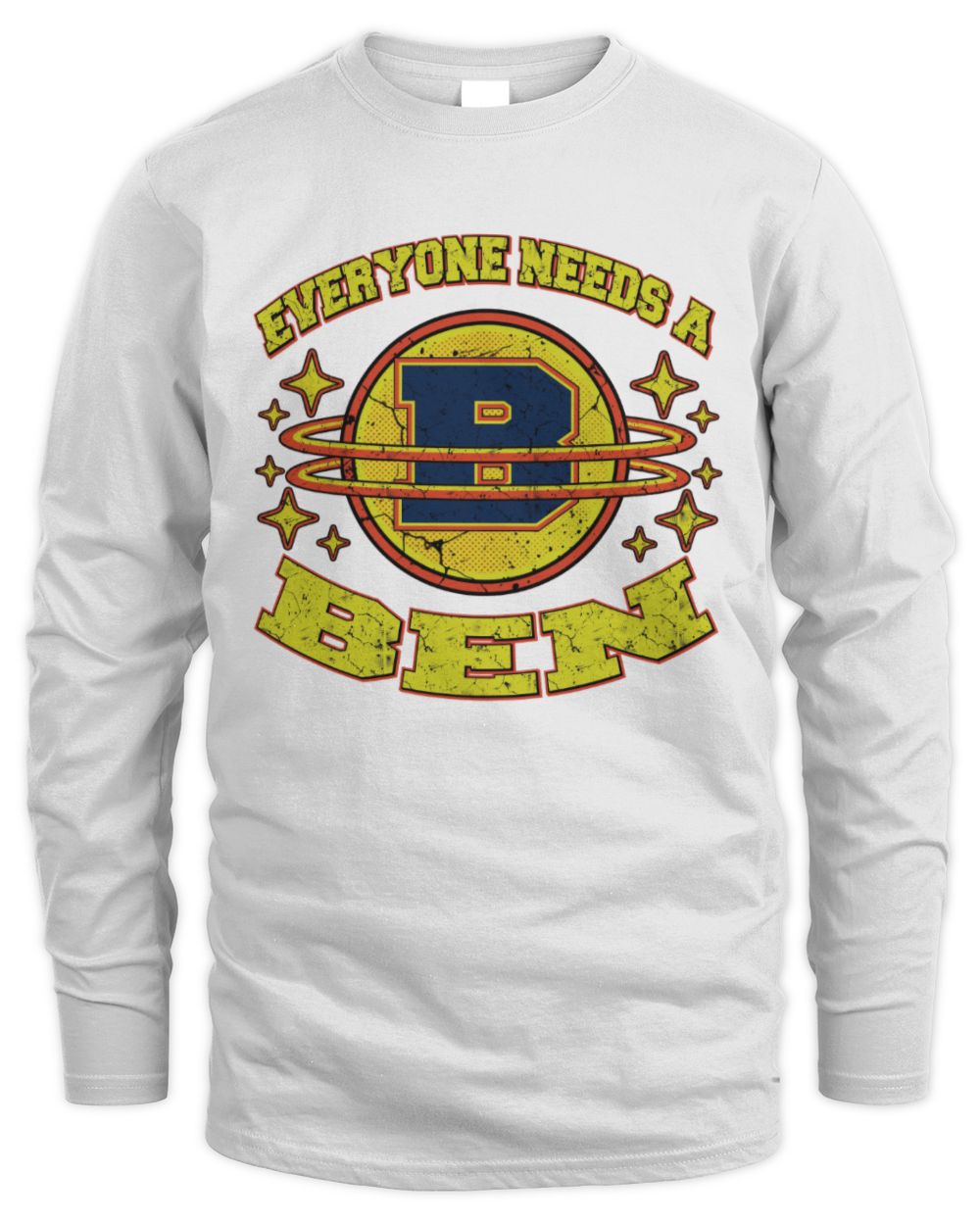 Everyone Needs a Your Name Shirt BEN M1-76 / Men's Long Sleeved T-Shirt / white