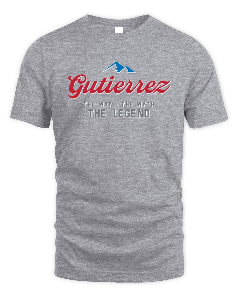 The Man The Myth The Legend Coors Light Beer T-Shirt GUTIERREZ M1-S84 / Unisex Standard T-Shirt / sport grey