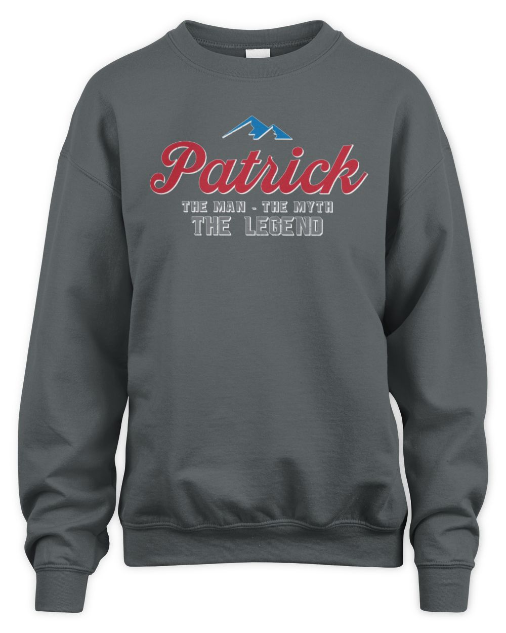The Man The Myth The Legend Coors Light Beer T-Shirt PATRICK M1-S84 / Unisex Sweatshirt / charcoal