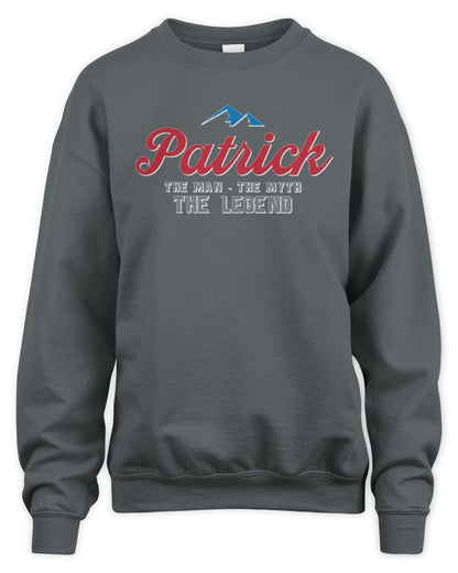 The Man The Myth The Legend Coors Light Beer T-Shirt PATRICK M1-S84 / Unisex Sweatshirt / charcoal
