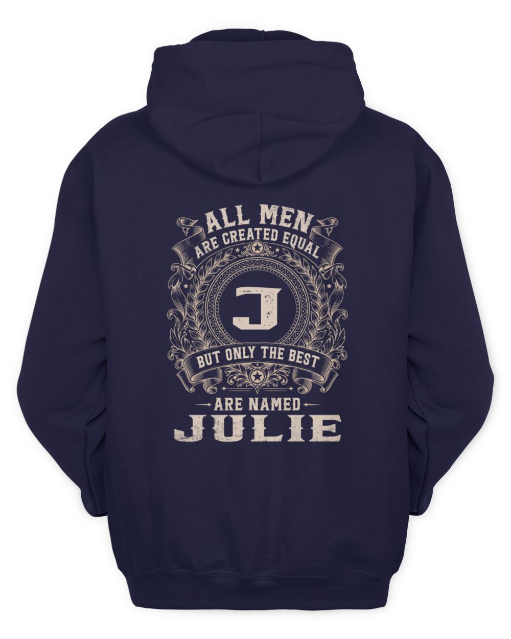 All Men Are Created Equal Cool Logo Shirt JULIE M1-60 / Unisex Hoodie / navy
