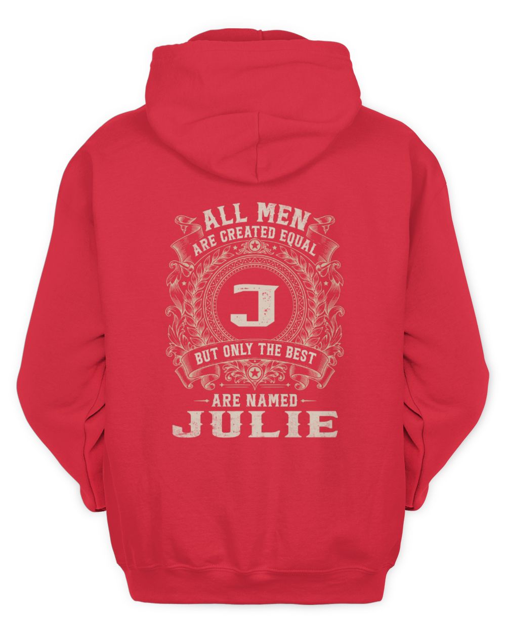 All Men Are Created Equal Cool Logo Shirt JULIE M1-60 / Unisex Hoodie / red