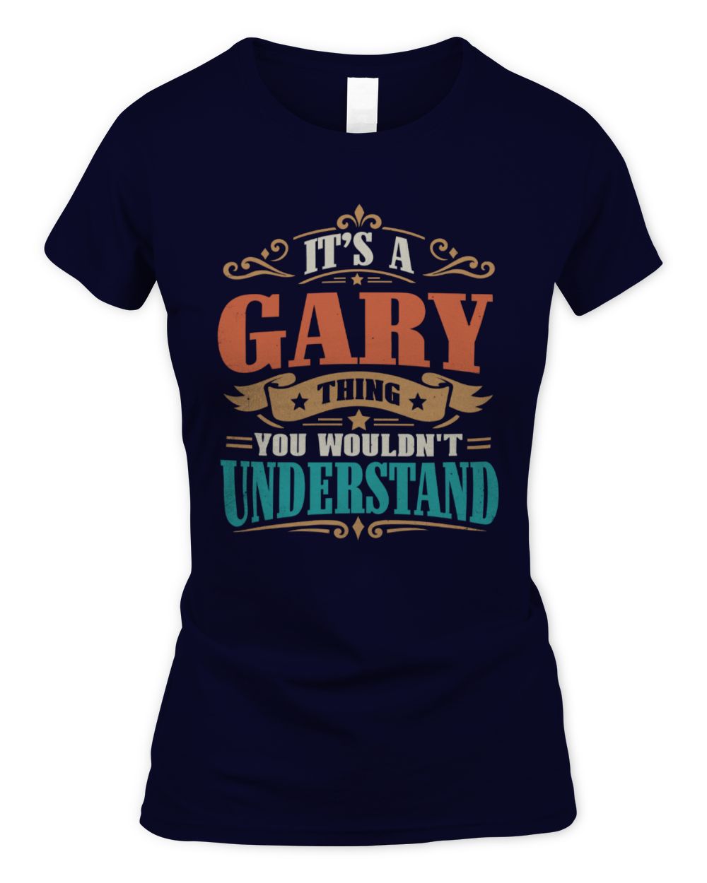 It’s a Name Thing Personalized Retro T-Shirt GARY M1-47 / Women's Standard T-Shirt / navy