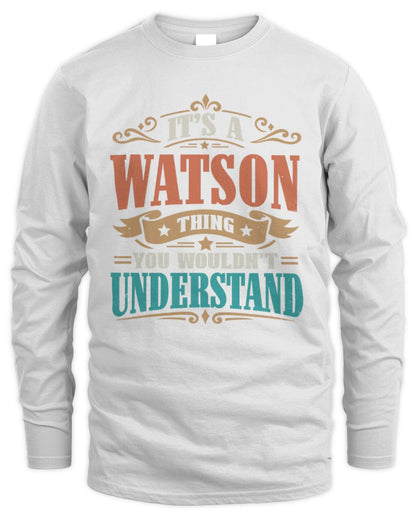 It’s a Name Thing Personalized Retro T-Shirt WATSON M1-47 / Men's Long Sleeved T-Shirt / white