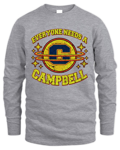 Everyone Needs a Your Name Shirt CAMPBELL M1-76 / Men's Long Sleeved T-Shirt / sport grey