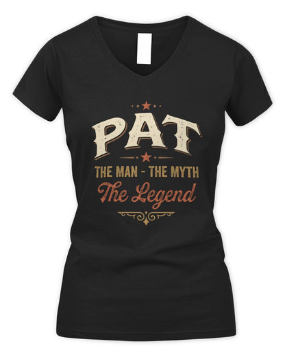I'm Name I'm Not Rude I Just Have The Balls Funny T-Shirt PAT M1-77 / Women's V-Neck T-Shirt / black