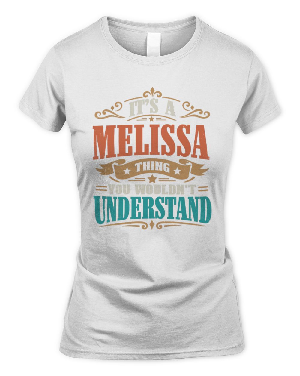 It’s a Name Thing Personalized Retro T-Shirt MELISSA M1-47 / Women's Standard T-Shirt / white