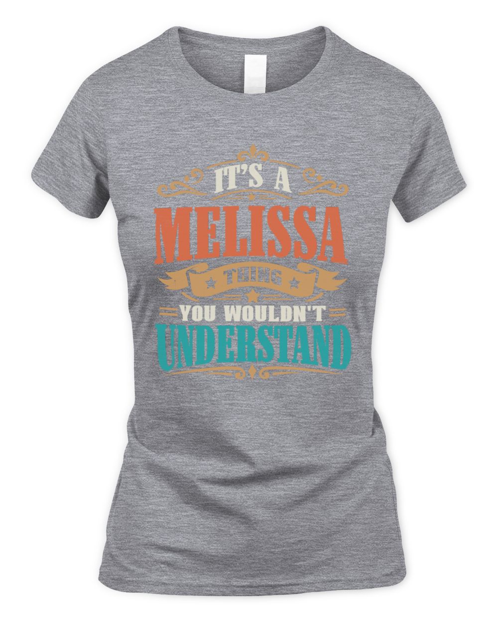 It’s a Name Thing Personalized Retro T-Shirt MELISSA M1-47 / Women's Standard T-Shirt / sport grey