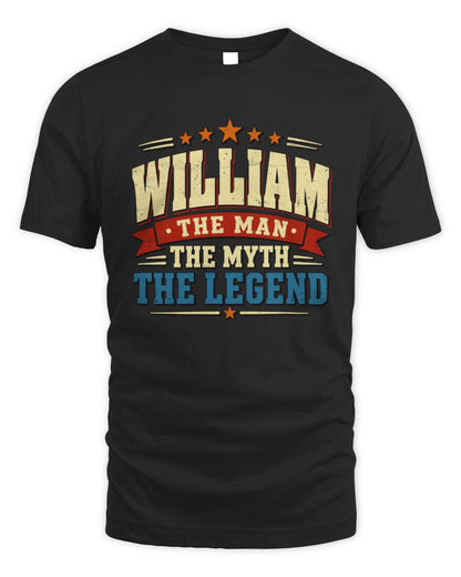 The Man The Myth The Legend Ribbon Vintage T-Shirt WILLIAM M1-56 / Unisex Standard T-Shirt / black