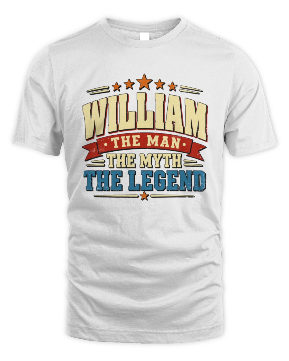 The Man The Myth The Legend Ribbon Vintage T-Shirt WILLIAM M1-56 / Unisex Standard T-Shirt / white
