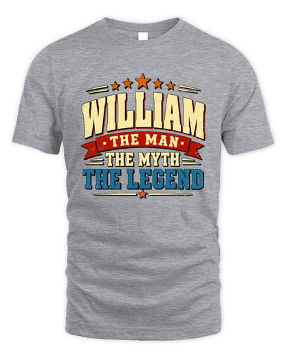 The Man The Myth The Legend Ribbon Vintage T-Shirt WILLIAM M1-56 / Unisex Standard T-Shirt / sport grey