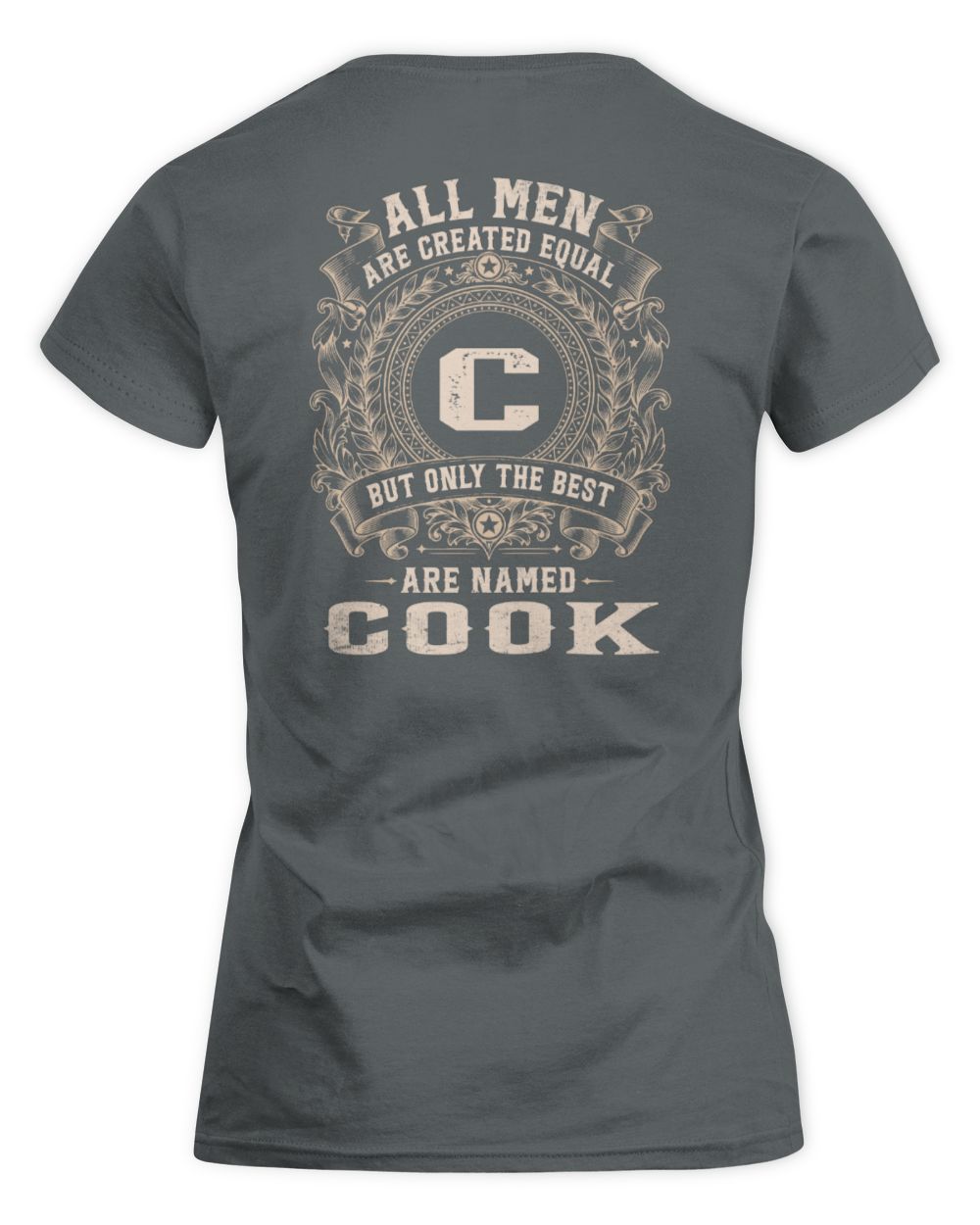 All Men Are Created Equal Cool Logo Shirt COOK M1-60 / Women's Standard T-Shirt / charcoal