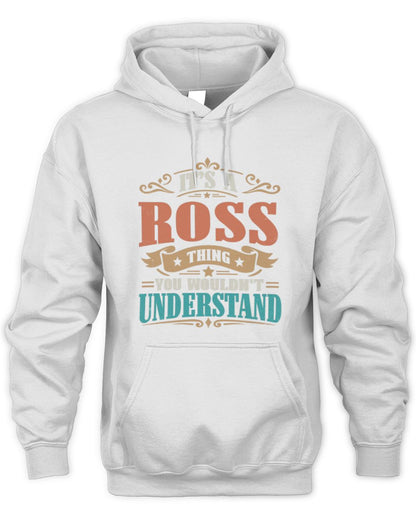 It’s a Name Thing Personalized Retro T-Shirt ROSS M1-47 / Unisex Hoodie / white