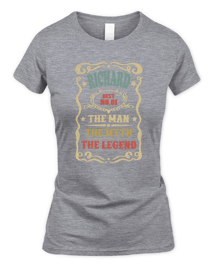 The Man The Myth The Legend Vintage Gold Wine Shirt RICHARD M1-52 / Women's Standard T-Shirt / sport grey
