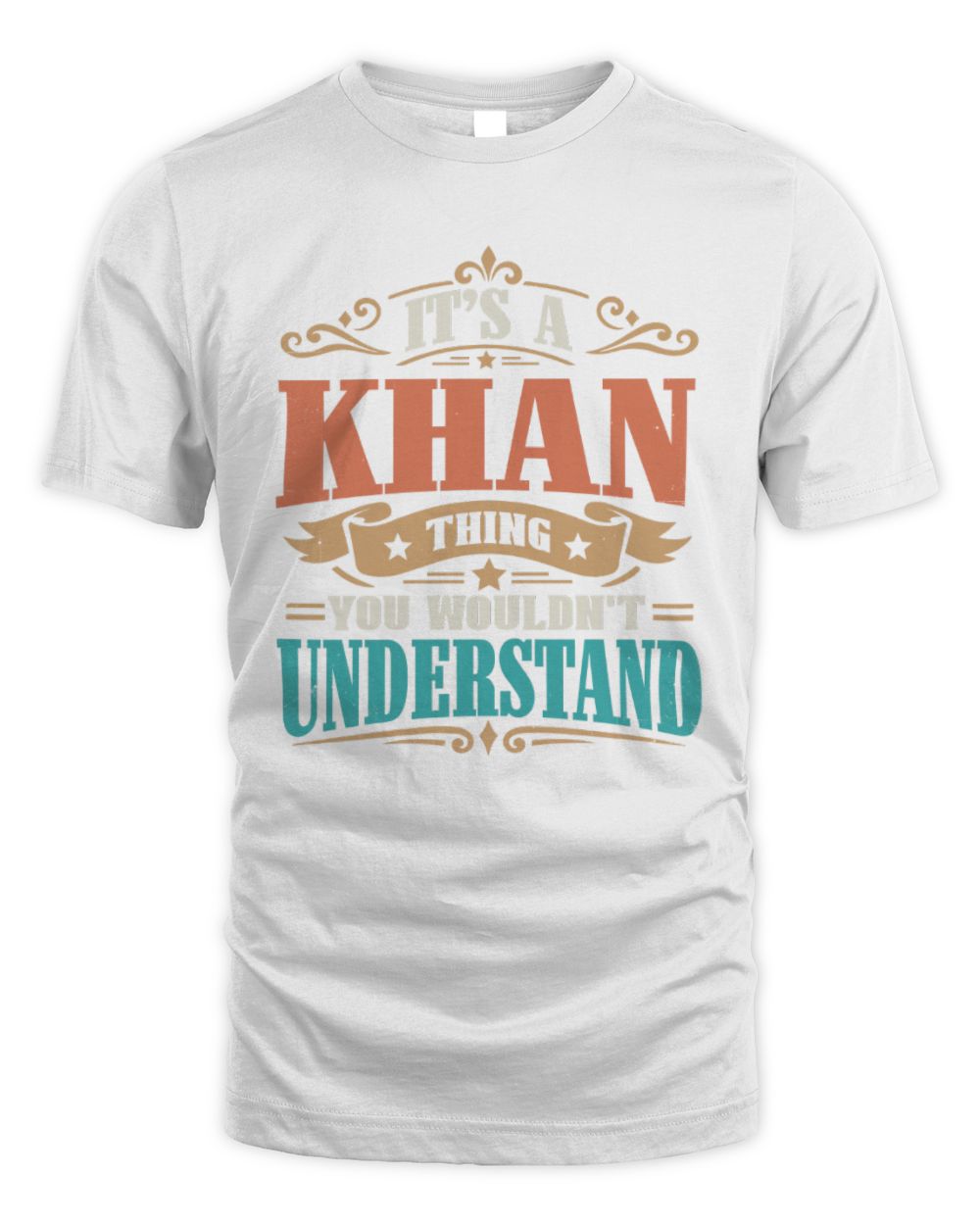 It’s a Name Thing Personalized Retro T-Shirt KHAN M1-47 / Unisex Standard T-Shirt / white