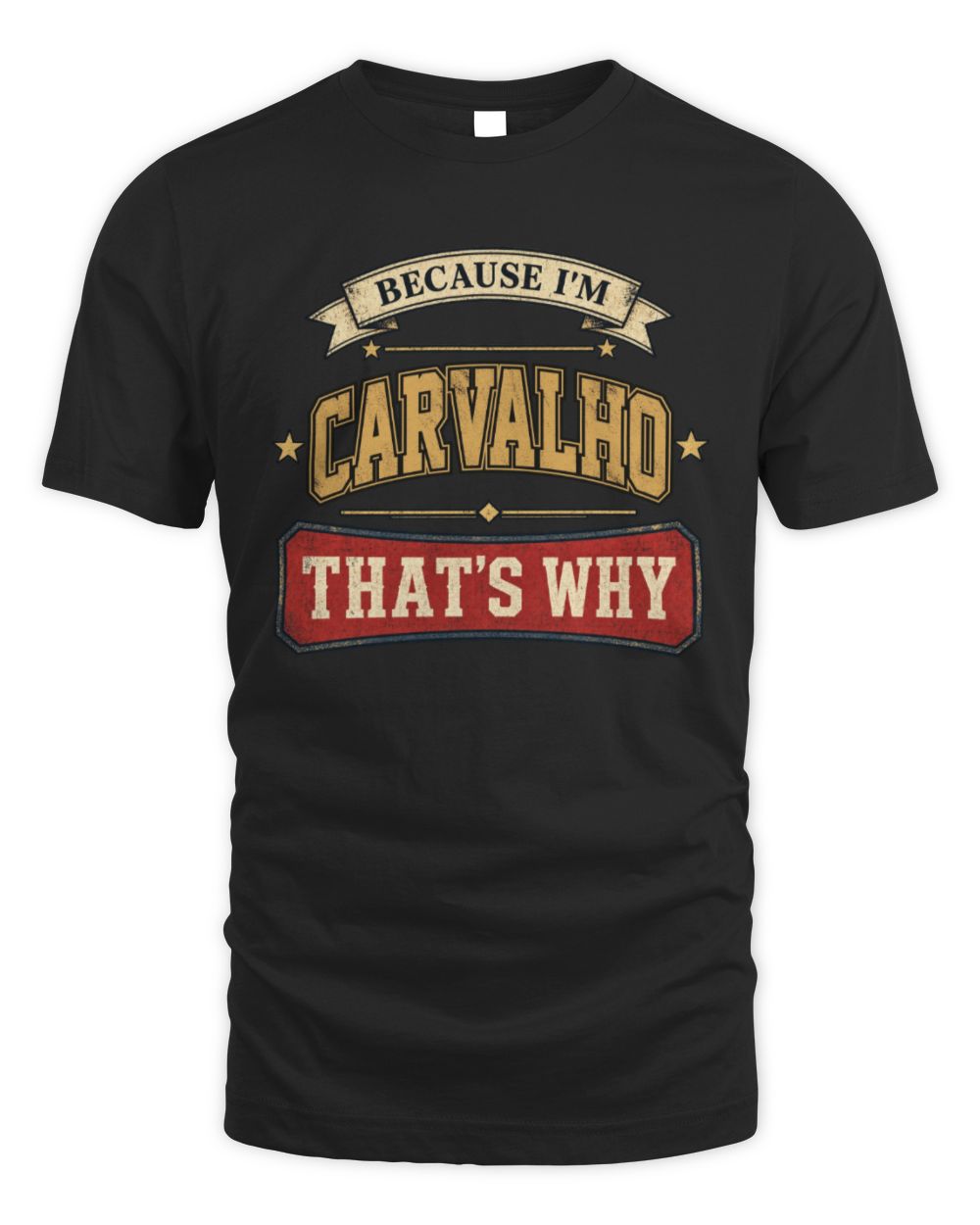 Because I'm Name That's Why Americana T-Shirt CARVALHO M1-S88 / Unisex Standard T-Shirt / black