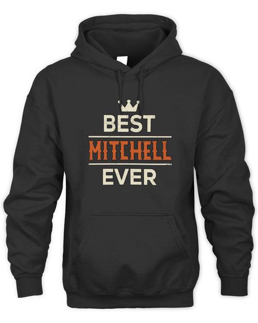 Best Your Name With Crown Shirt MITCHELL M1-59 / Unisex Hoodie / black