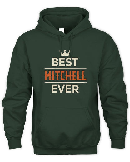Best Your Name With Crown Shirt MITCHELL M1-59 / Unisex Hoodie / forest green
