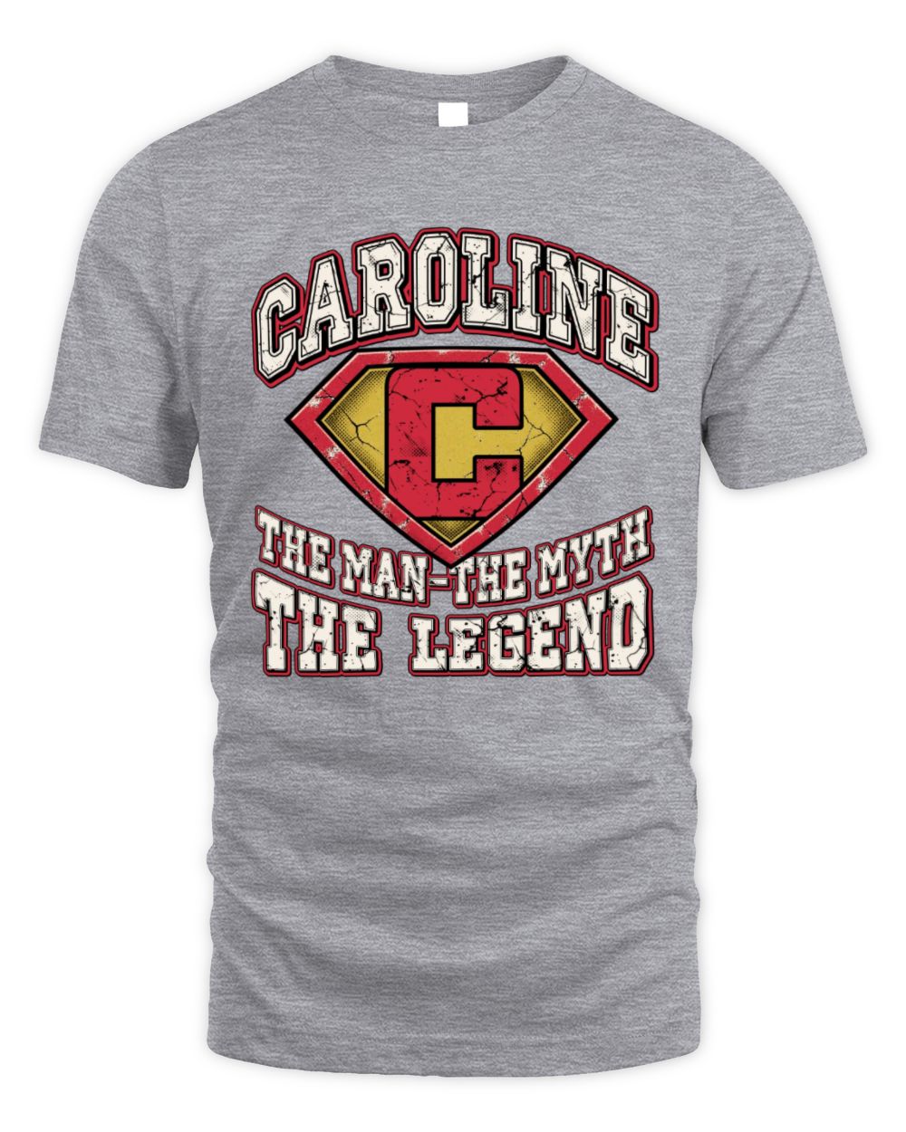 The Man The Myth The Legend Superman Graphic T-Shirt CAROLINE M1-74 / Unisex Standard T-Shirt / sport grey