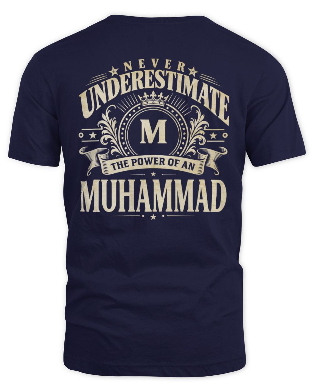 Never Underestimate Your Name Luxury Logo Shirt MUHAMMAD M1-63 / Unisex Standard T-Shirt / navy