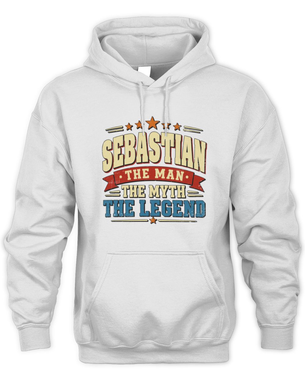 The Man The Myth The Legend Ribbon Vintage T-Shirt SEBASTIAN M1-56 / Unisex Hoodie / white