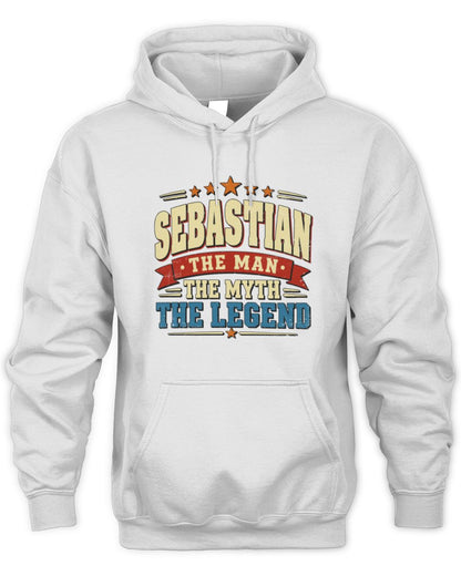 The Man The Myth The Legend Ribbon Vintage T-Shirt SEBASTIAN M1-56 / Unisex Hoodie / white