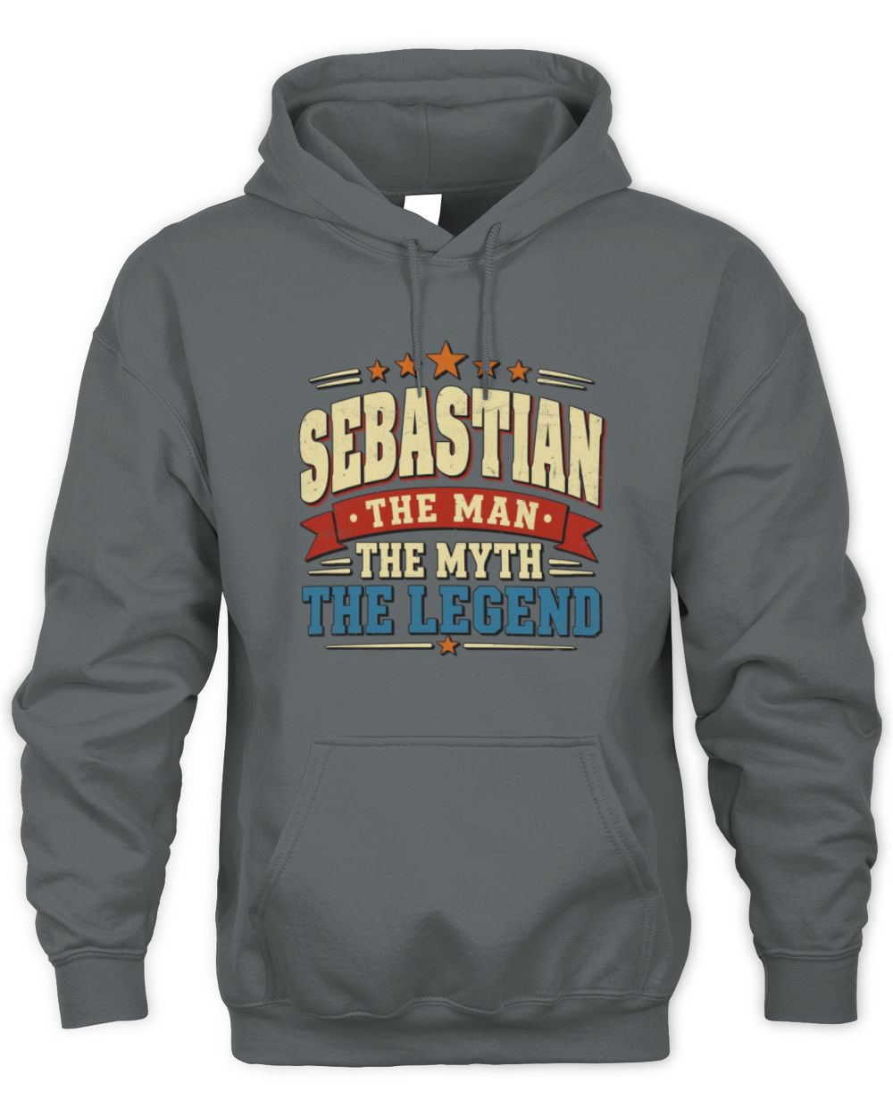 The Man The Myth The Legend Ribbon Vintage T-Shirt SEBASTIAN M1-56 / Unisex Hoodie / charcoal