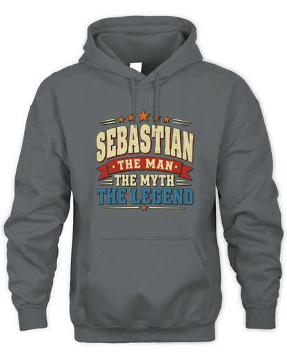 The Man The Myth The Legend Ribbon Vintage T-Shirt SEBASTIAN M1-56 / Unisex Hoodie / charcoal