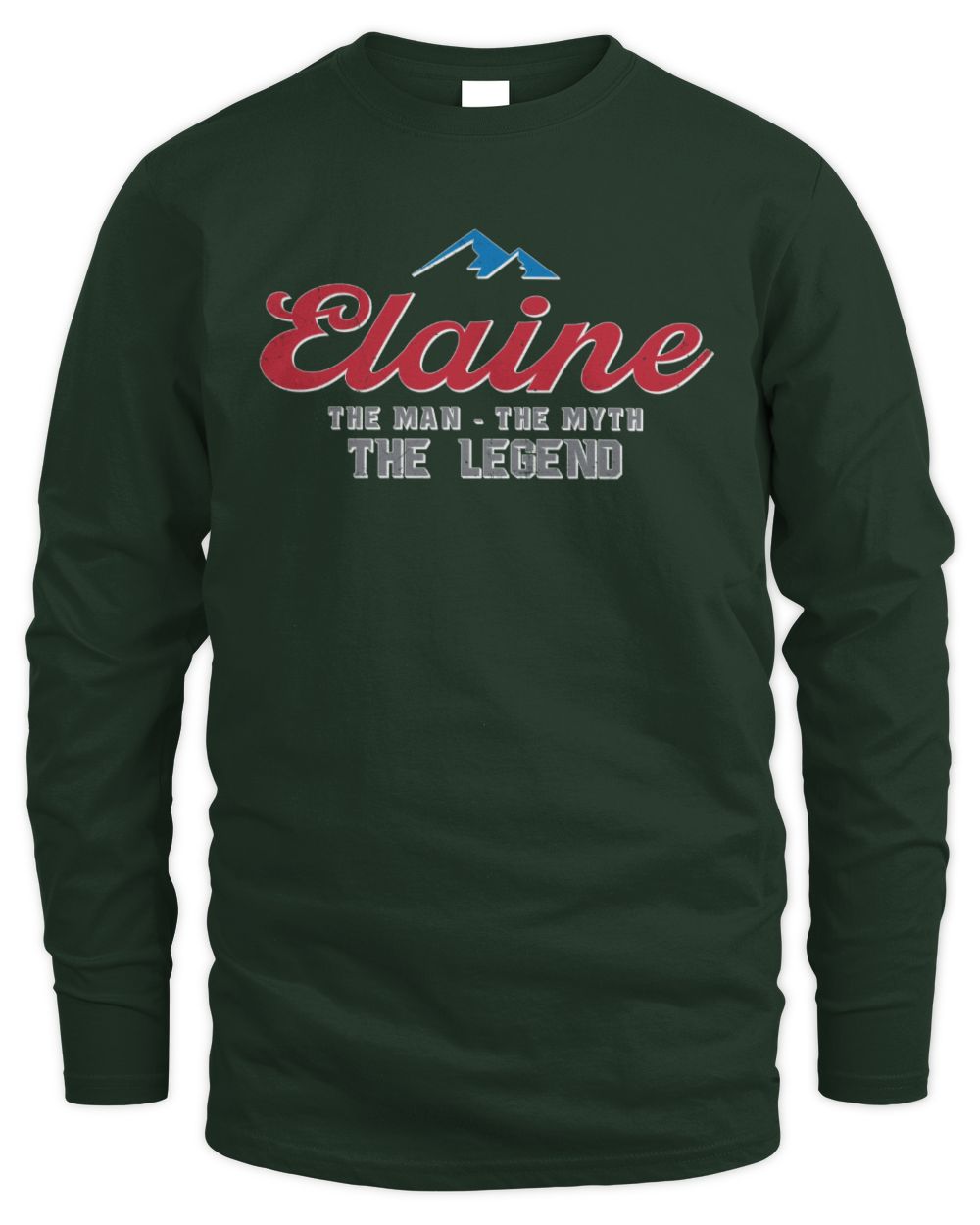 The Man The Myth The Legend Coors Light Beer T-Shirt ELAINE M1-S84 / Men's Long Sleeved T-Shirt / forest green