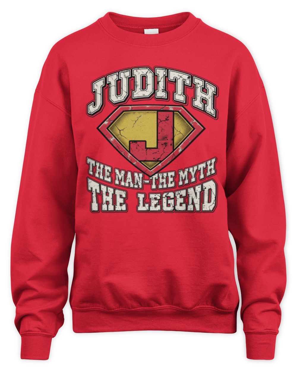 The Man The Myth The Legend Superman Graphic T-Shirt JUDITH M1-74 / Unisex Sweatshirt / red