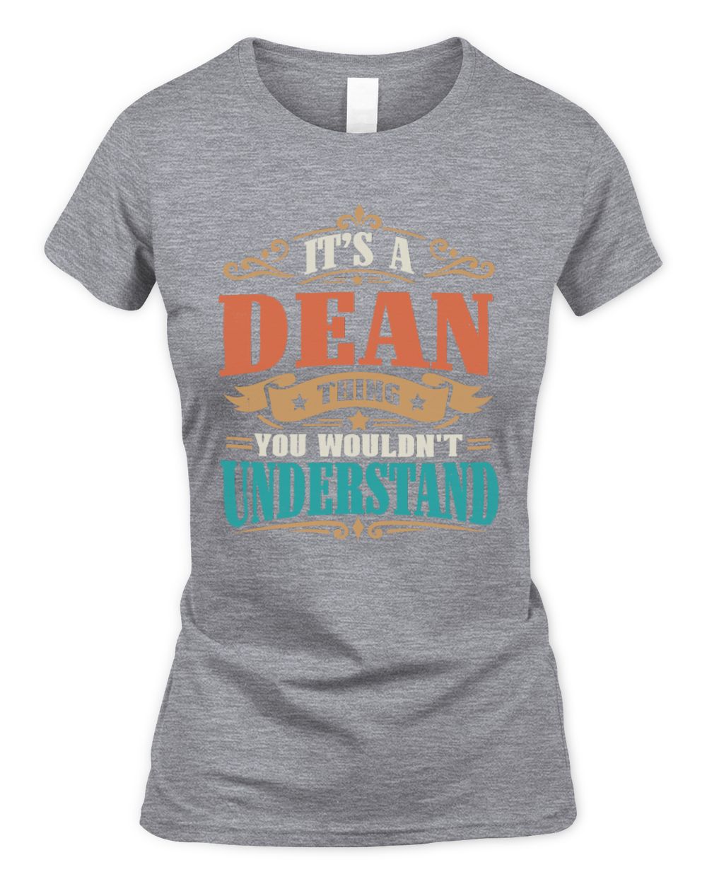 It’s a Name Thing Personalized Retro T-Shirt DEAN M1-47 / Women's Standard T-Shirt / sport grey