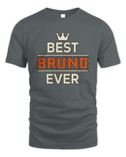 Best Your Name With Crown Shirt BRUNO M1-59 / Unisex Standard T-Shirt / charcoal