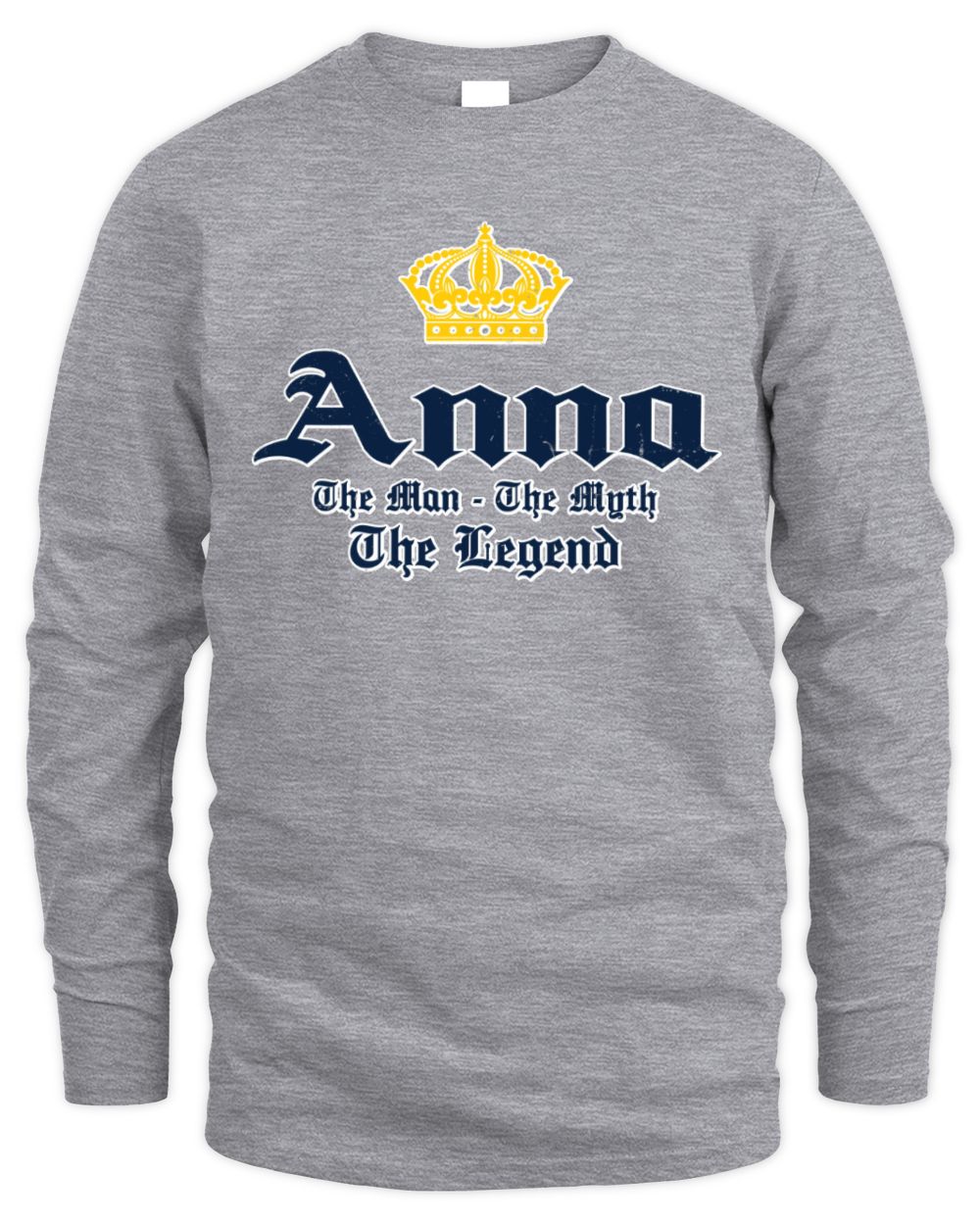 The Man The Myth The Legend Corona Beer T-Shirt ANNA M1-S83 / Men's Long Sleeved T-Shirt / sport grey