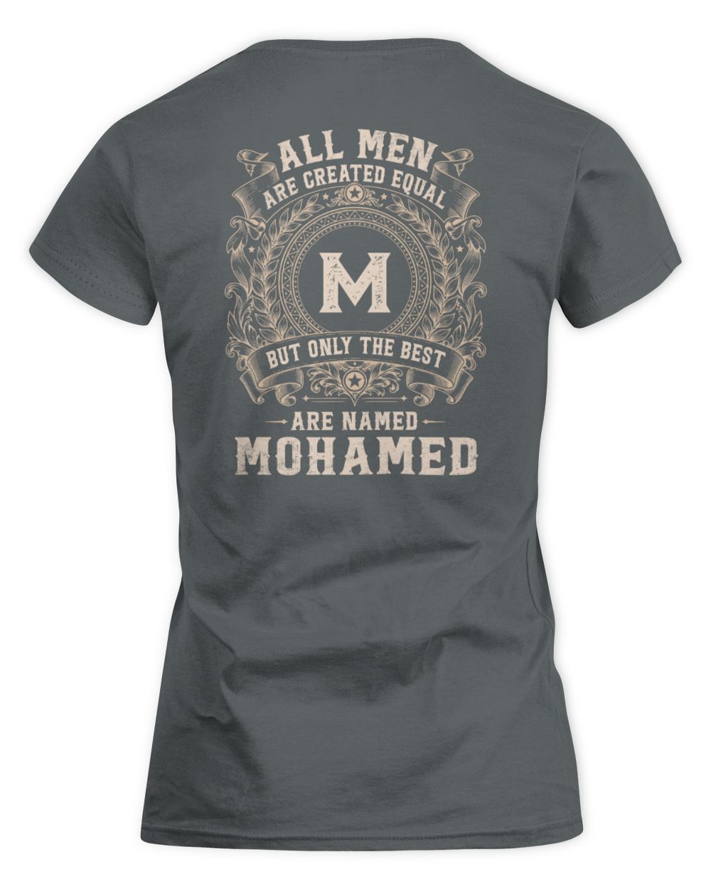 All Men Are Created Equal Cool Logo Shirt MOHAMED M1-60 / Women's Standard T-Shirt / charcoal